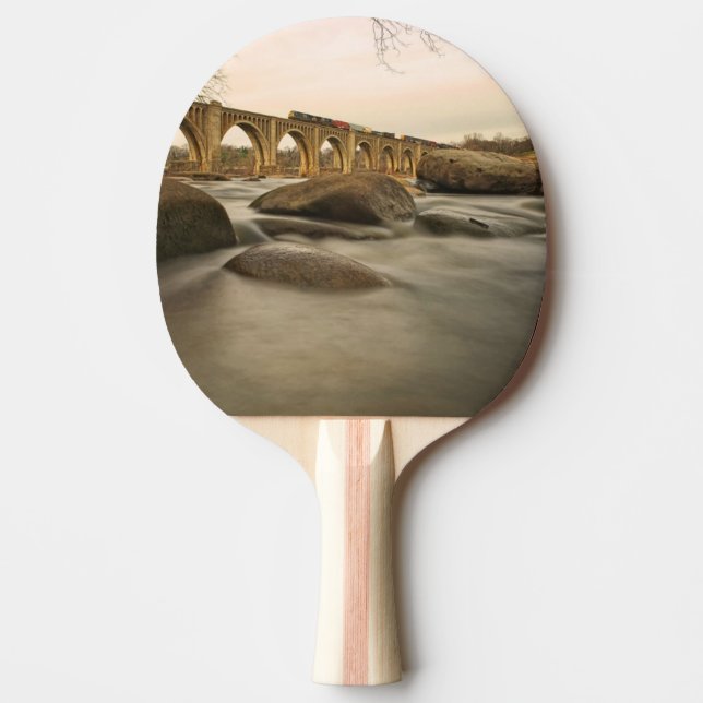 Train over James River Ping Pong Paddle (Front)