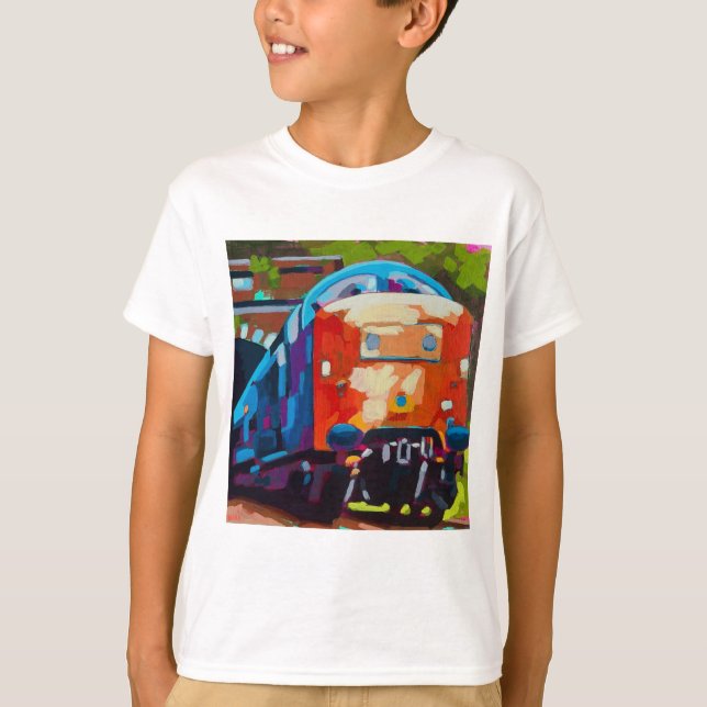Train Painting - Gift for Train Enthusiasts T-Shirt (Front)