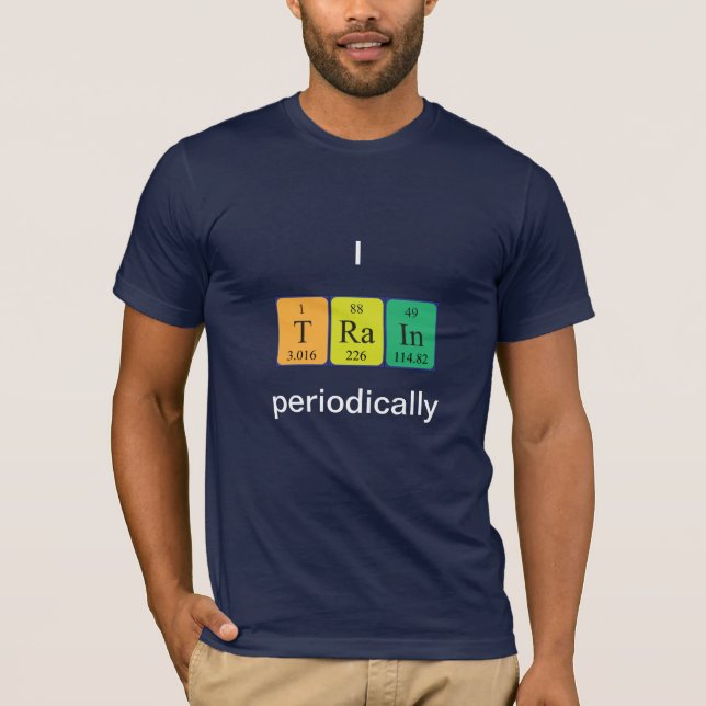 Train periodic table word shirt 6 (Front)