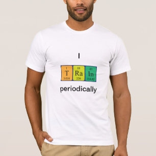 Train periodic table word shirt 7