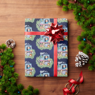 Train photo wrapping paper