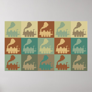 Train Pop Art Poster