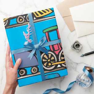 Train Pulling Coal Wrapping Paper
