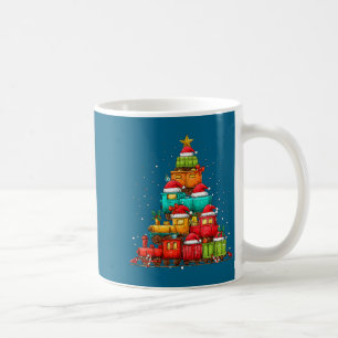 Train Railroad Locomotive Christmas Tree Xmas Hat  Coffee Mug
