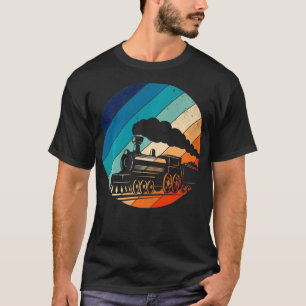 Train Railroad Vintage Retro Locomotive Old Model  T-Shirt