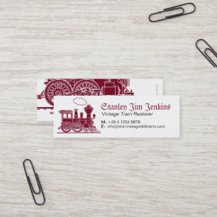 Train restorer skinny business card