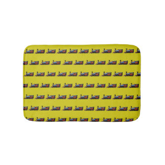 Train Ride (yellow background) Bath Mat