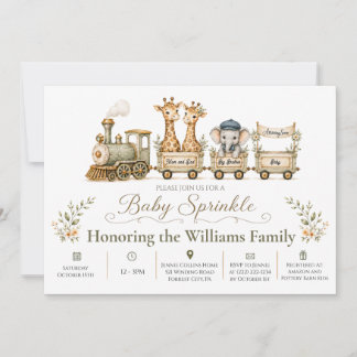 Train Safari Big Brother Baby Sprinkle Invite