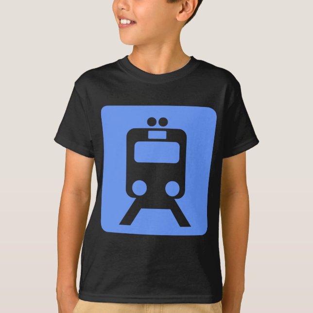 Train Sign - Baby Blue T-Shirt (Front)