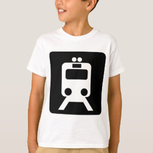 Train Sign - Black T-Shirt