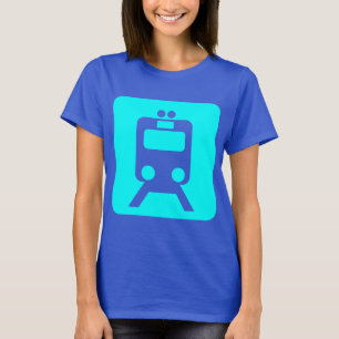 Train Sign - Cyan T-Shirt