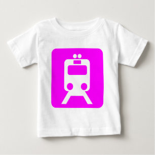 Train Sign - Magenta Baby T-Shirt