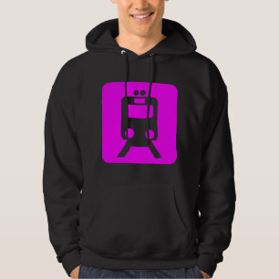 Train Sign - Magenta Hoodie