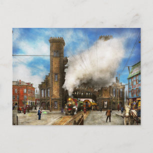 Train Station - Boston & Maine Railroad Depot 1910 Postcard