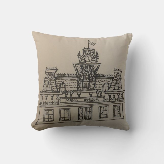 Train Station Cushion (Front)
