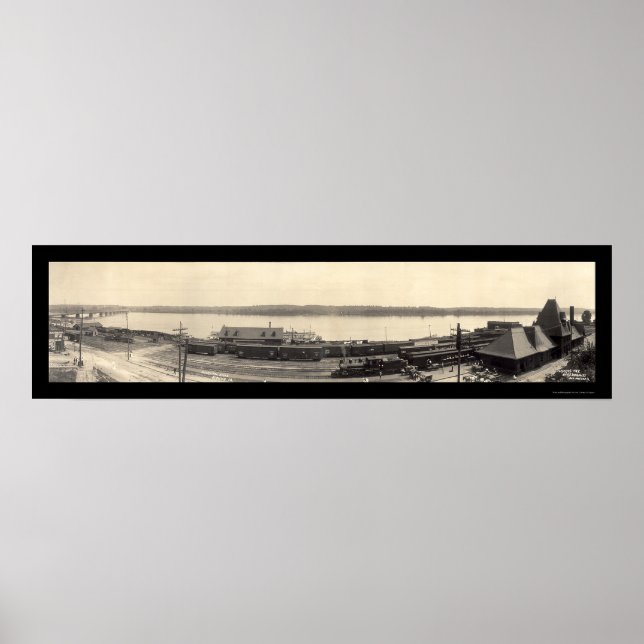 Train Station Keokuk Photo 1907 Poster (Front)