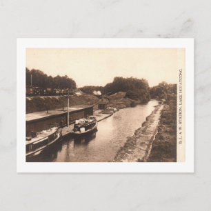Train Station, Lake Hopatcong, New Jersey Vintage Postcard