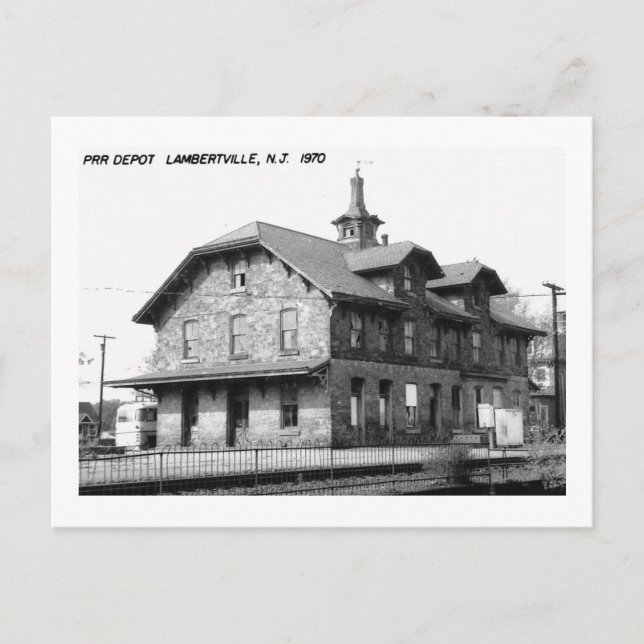 Train Station, Lambertville, NJ Vintage Postcard (Front)