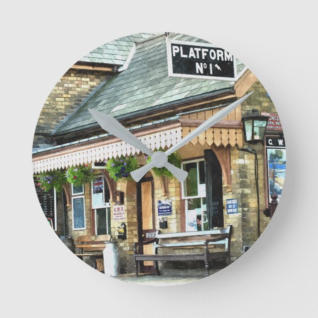TRAIN STATION ROUND CLOCK (Front)