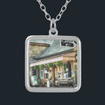 TRAIN STATION SILVER PLATED NECKLACE<br><div class="desc">The pretty and quaint Hampton Loade train station of the Severn Valley railway. England UK.</div>
