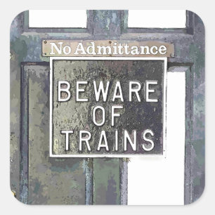 TRAIN STATION SQUARE STICKER