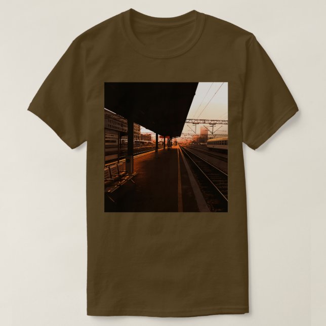 Train Station Sunrise T-Shirt (Design Front)