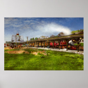 Train Station - The central station 1909 Poster