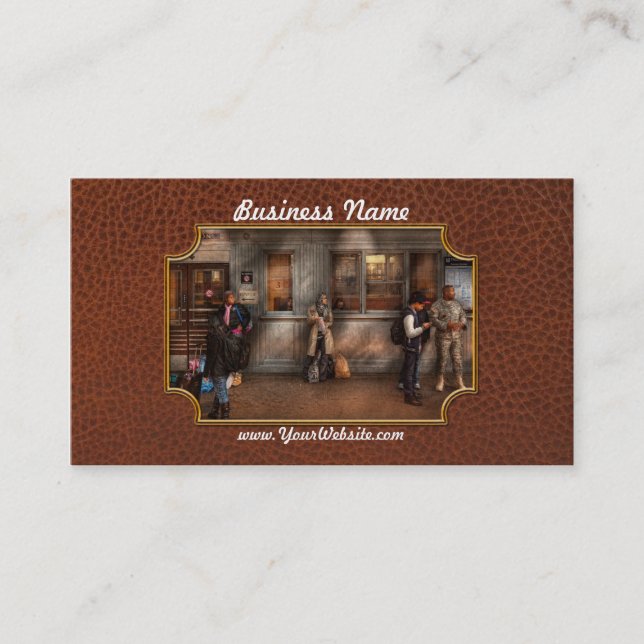 Train - Station - Waiting for the next train Business Card (Front)