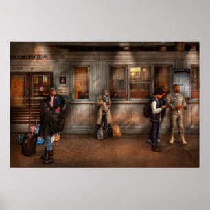Train - Station - Waiting for the next train Poster