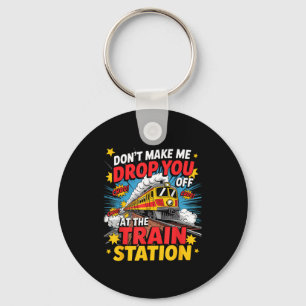 Train Station Yellowstone Take Them Train Conducto Key Ring
