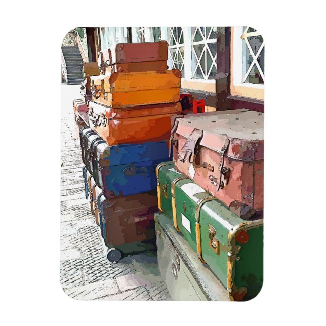 TRAIN STATIONS MAGNET (Vertical)