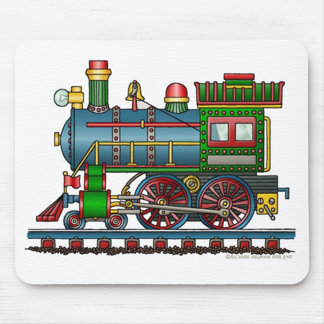 Train Steam Engine Choo Choo Mouse Pad (Front)