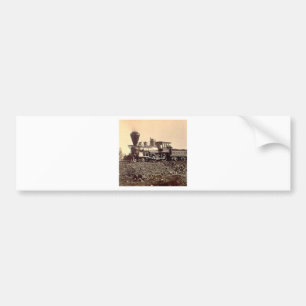 train steam rail engine railway old vintage bumper sticker