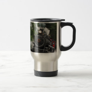 train steam rail railway station engine rails art travel mug
