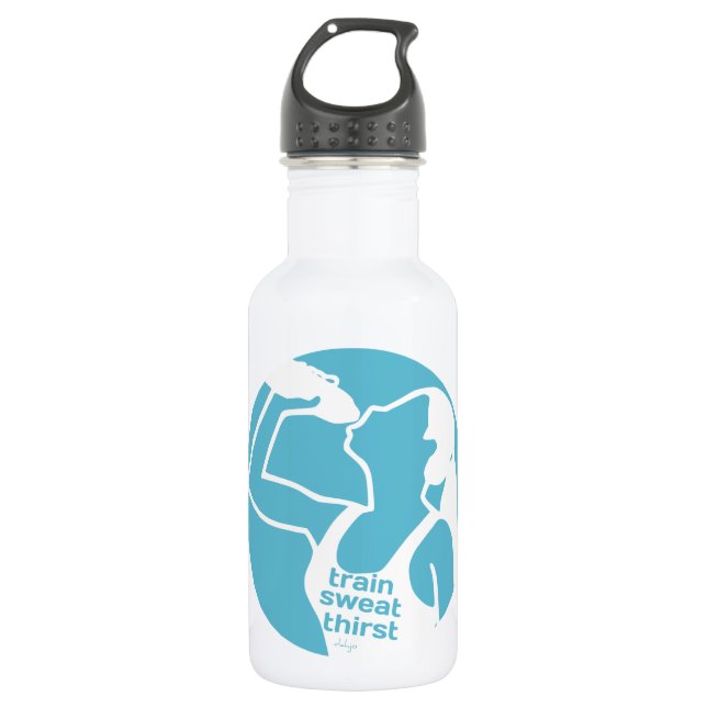 TRAIN SWEAT THIRST (F) blue 532 Ml Water Bottle (Front)