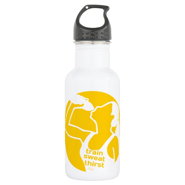 TRAIN SWEAT THIRST (F) yellow 532 Ml Water Bottle (Front)