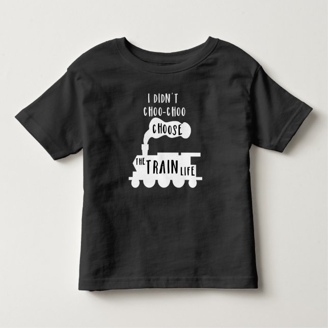 Train Tee for Toddlers - Dark Shirt Design (Front)