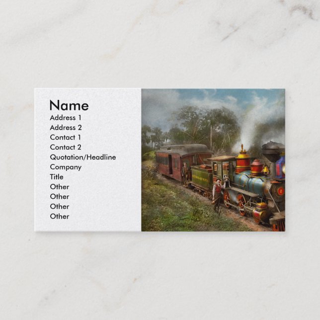 Train - The Celestial Railroad 1896 Business Card (Front)