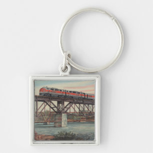 Train-The Tippecanoe / Crossing Tippecanoe River Key Ring