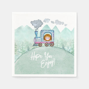 Train Theme Birthday Party Napkin