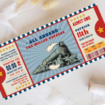 Train Ticket Birthday Boarding Pass