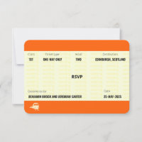 Train Ticket Inspired | Gay Wedding RSVP
