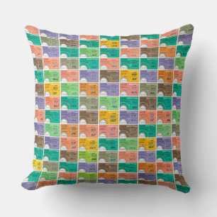 Train Ticket Montage Cushion