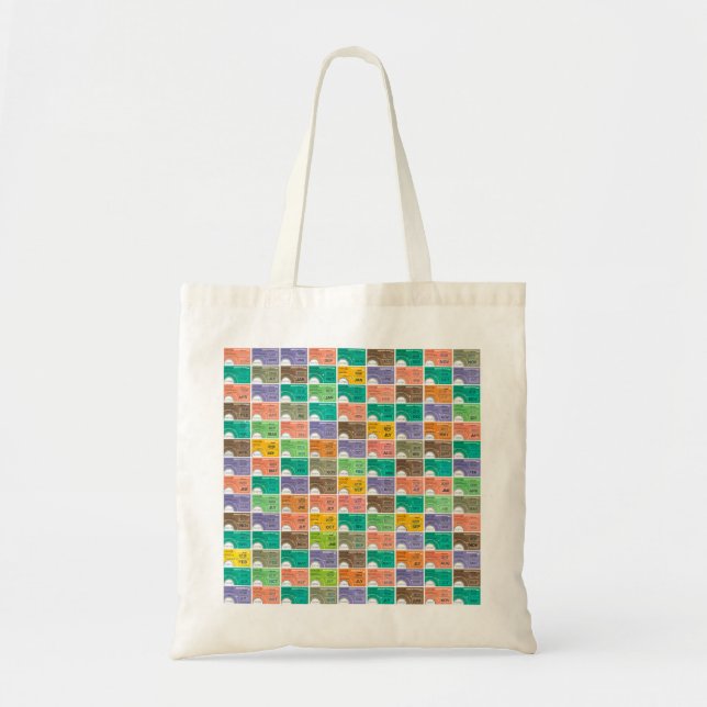 Train ticket montage tote bag (Front)