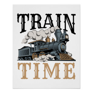 Train Time Model Railroad Railway Hobbyist Poster