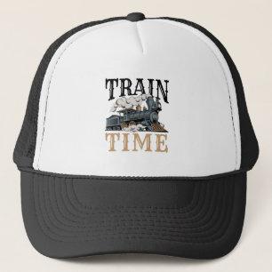 Train Time Model Railroad Railway Hobbyist Trucker Hat