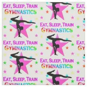 TRAIN TO BE A GYMNASTICS CHAMPION FABRIC