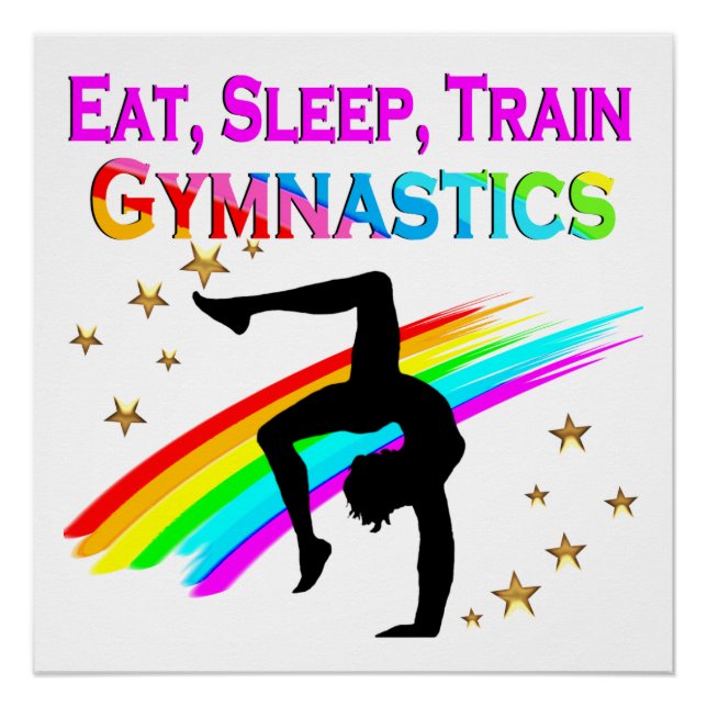 TRAIN TO BE A GYMNASTICS CHAMPION POSTER (Front)