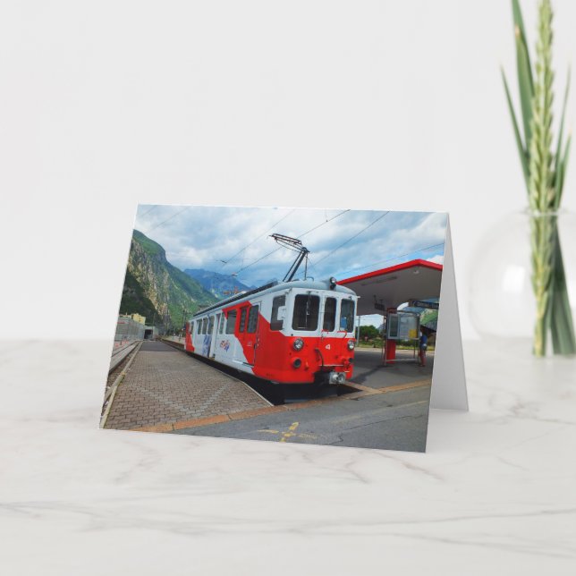 Train to Chamonix Holiday Card (Front)