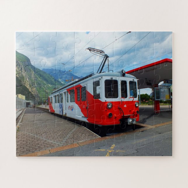 Train to Chamonix in Switzerland Jigsaw Puzzle (Horizontal)